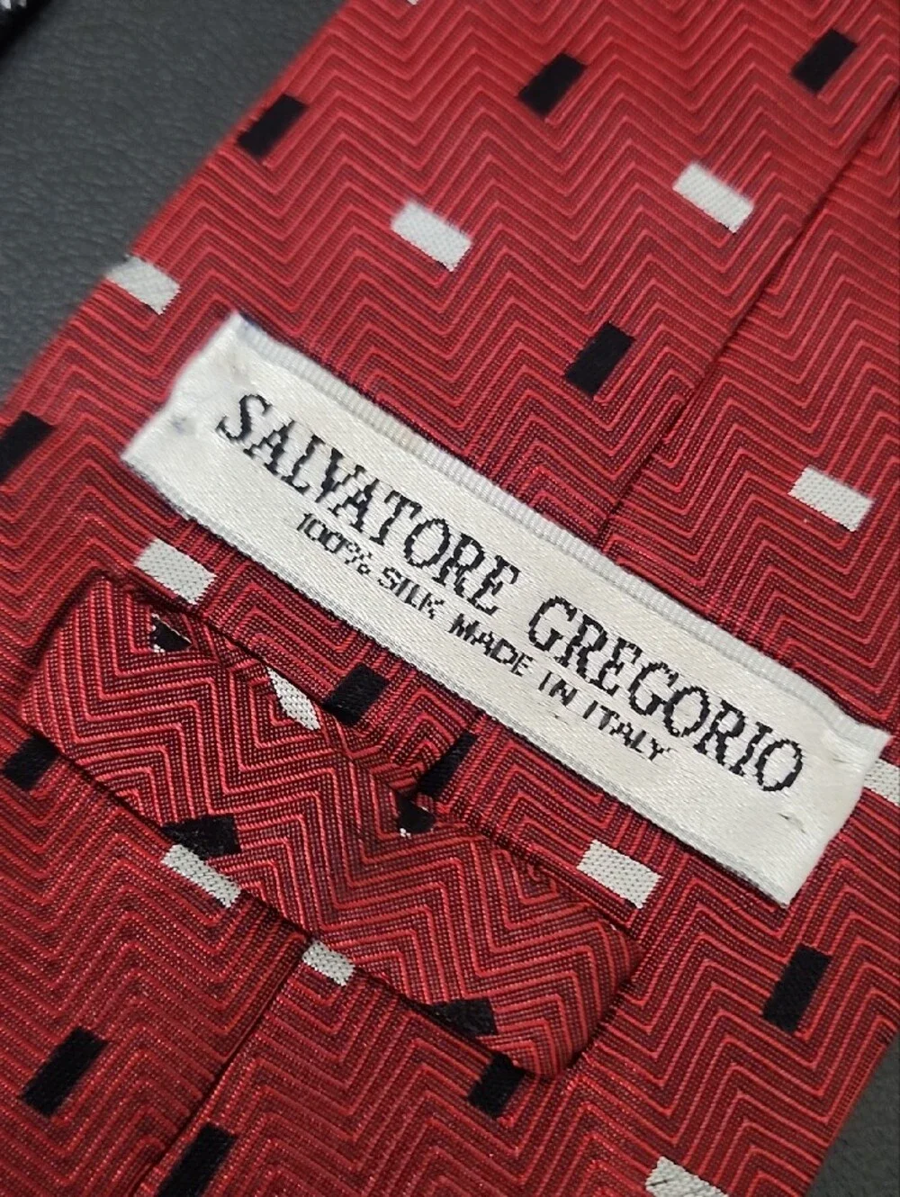 Bundle of 3 Salvatore Gregorio 100% Silk Ties Handmade in Italy Geometric Luxury